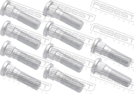 Febest 0284-001-PCS10 - Riteņa stiprināšanas skrūve