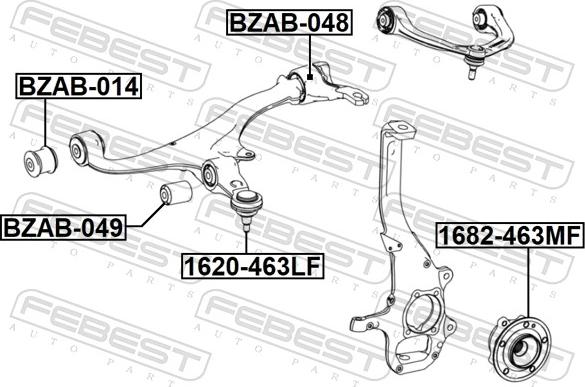 Febest 1682-463MF - RITEŅA RUMBA 1682-463MF