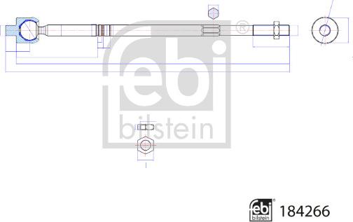 FEBI Bilstein 184266 - Aksiālais šarnīrs