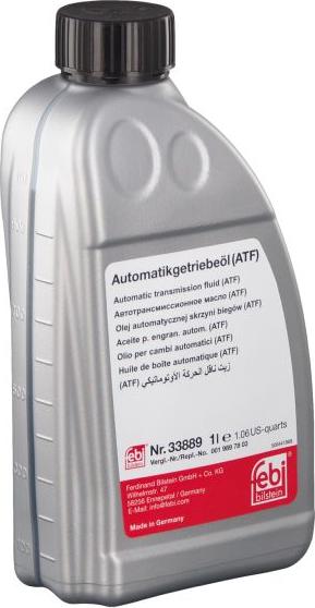 FEBI Bilstein 33889 - Automātiskās pārnesumkārbas