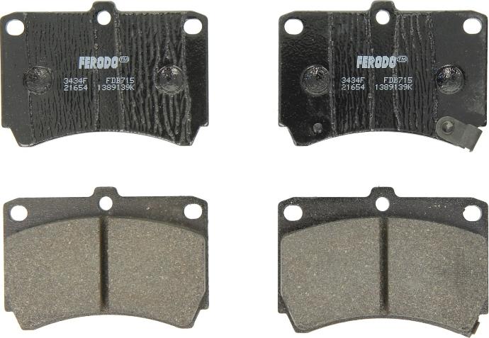 Ferodo FDB715 - FDB715 BREMŽU UZLIKAS