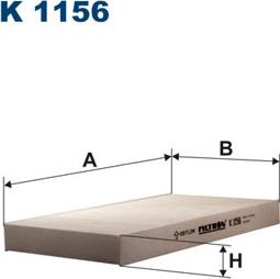 Filtron K1156 - Filtrs, Salona telpas
