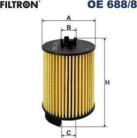 Filtron OE688/8 - Eļļas filtrs
