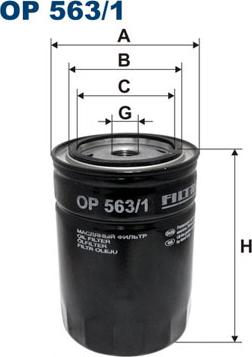 Filtron OP563/1 - Eļļas filtrs
