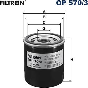 Filtron OP570/3 - Eļļas filtrs