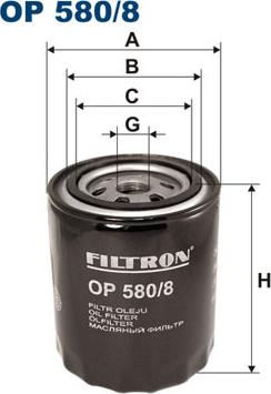 Filtron OP 580/8 - Eļļas filtrs