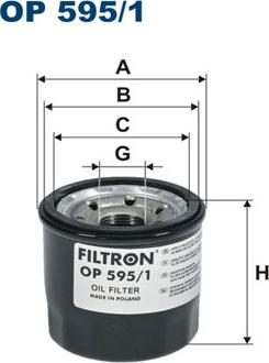 Filtron OP595/1 - Eļļas filtrs