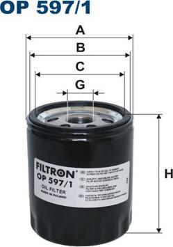 Filtron OP597/1 - Eļļas filtrs