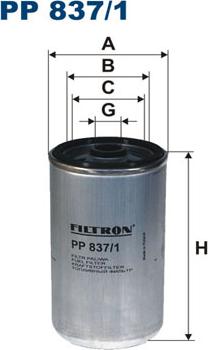 Filtron PP 837/1 - Degvielas filtrs