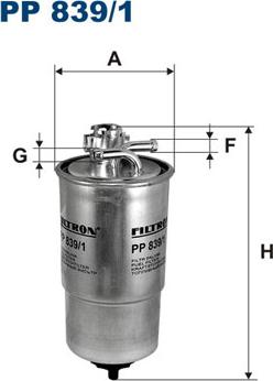 Filtron PP 839/1 - Degvielas filtrs