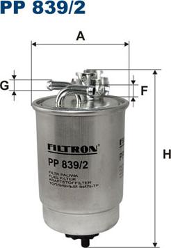Filtron PP 839/2 - Degvielas filtrs