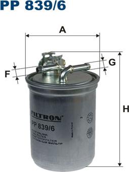 Filtron PP 839/6 - Degvielas filtrs