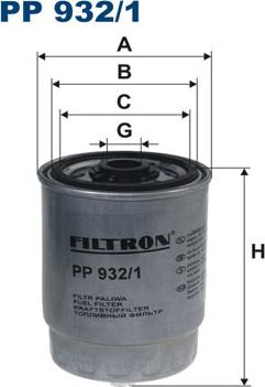 Filtron PP 932/1 - Degvielas filtrs