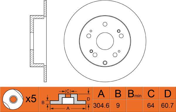Herth+Buss Jakoparts J3314035 - BREMŽU DISKS