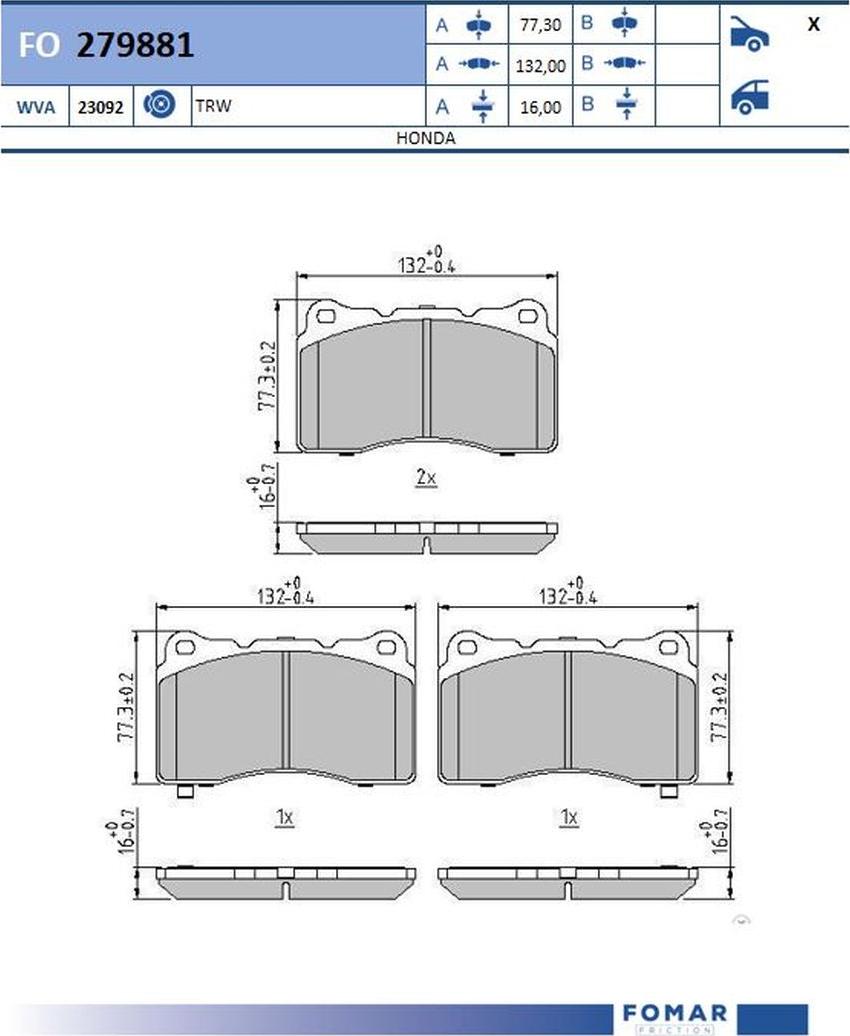 FOMAR Friction FO 279881