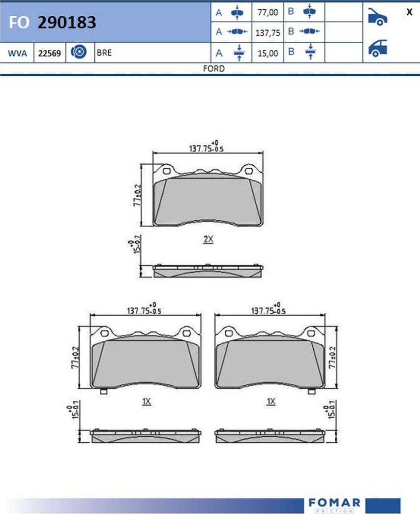 FOMAR Friction FO 290183