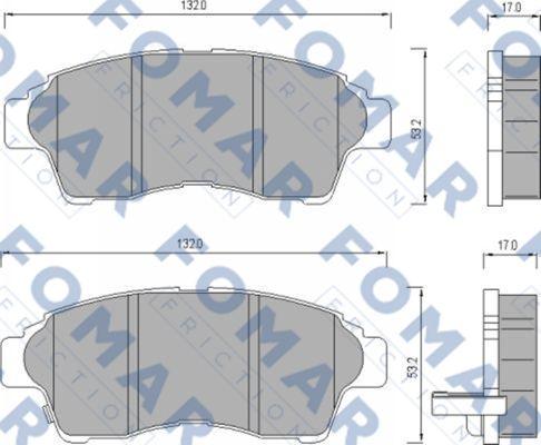 FOMAR Friction FO 481681 - Bremžu