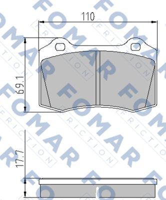 FOMAR Friction FO 699184 - Bremžu