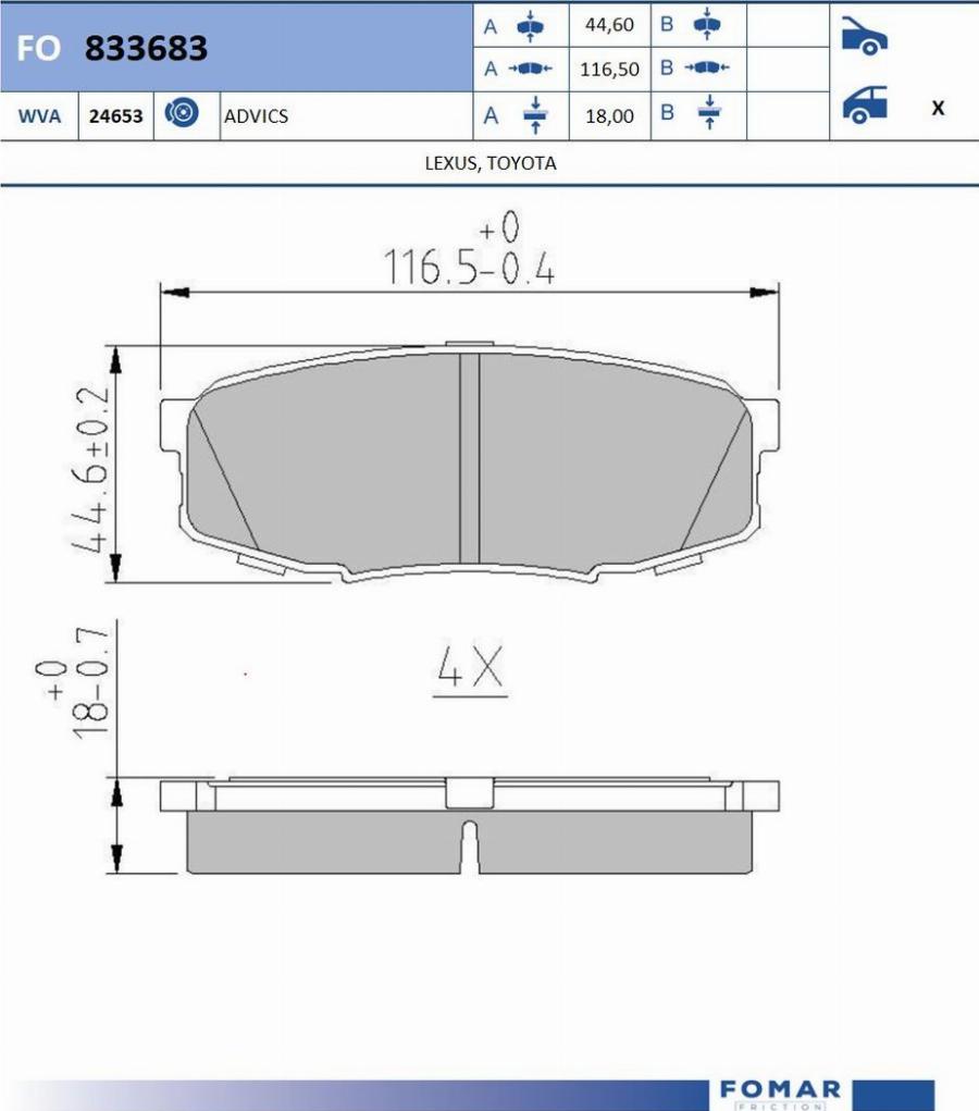 FOMAR Friction FO 833683