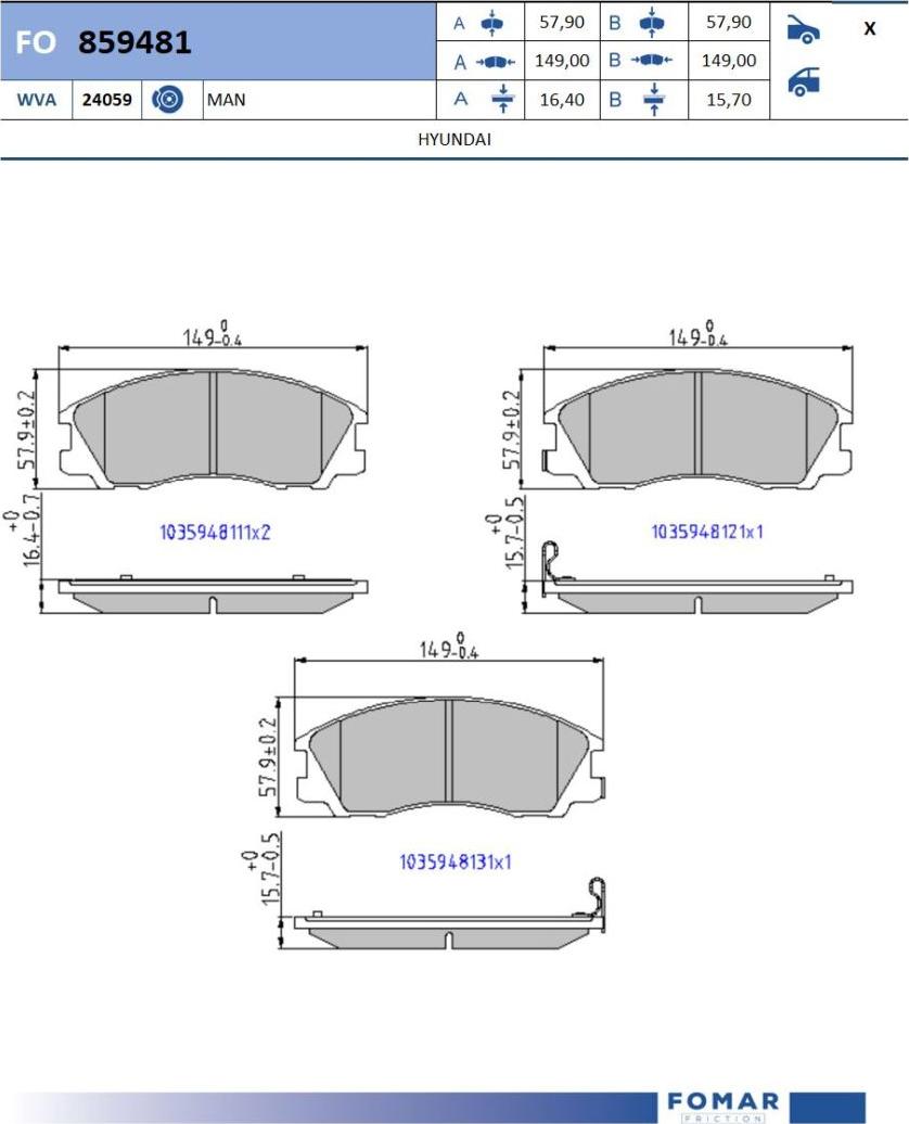 FOMAR Friction FO 859481