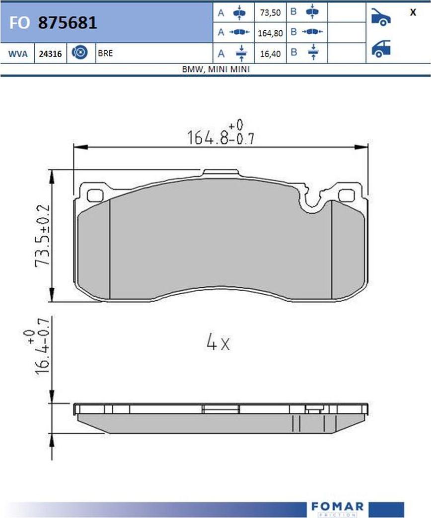 FOMAR Friction FO 875681
