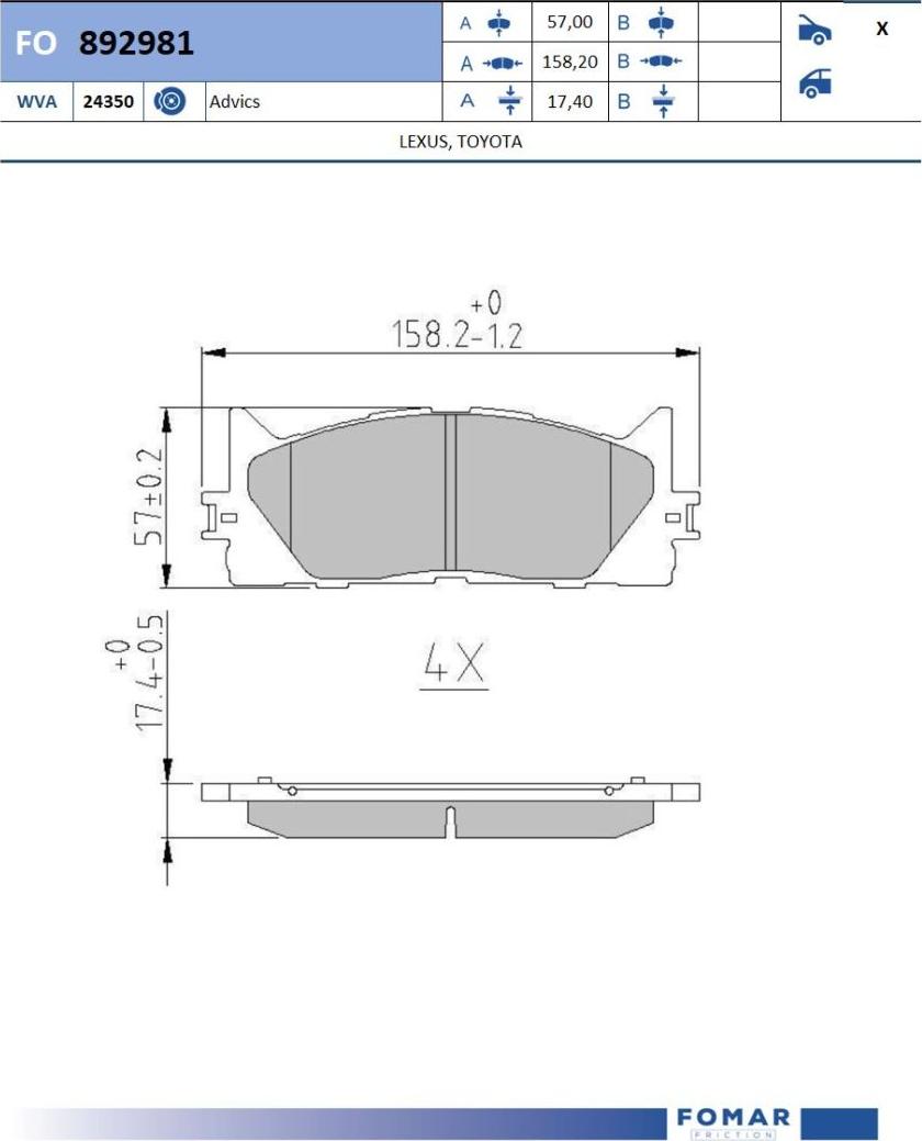 FOMAR Friction FO 892981