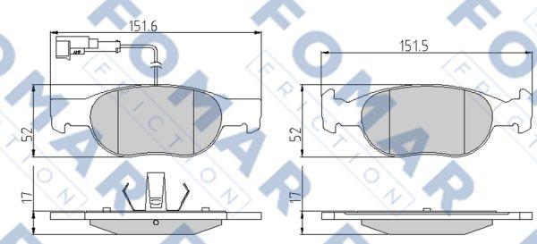 FOMAR Friction FO 901581 - Bremžu