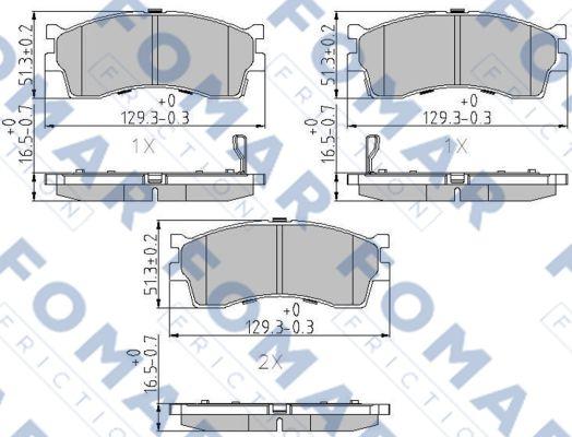 FOMAR Friction FO 907081 - Bremžu