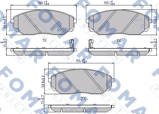FOMAR Friction FO 931881 - Bremžu