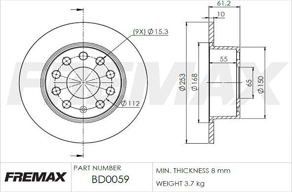 FREMAX BD-0059 - 08.D616.11