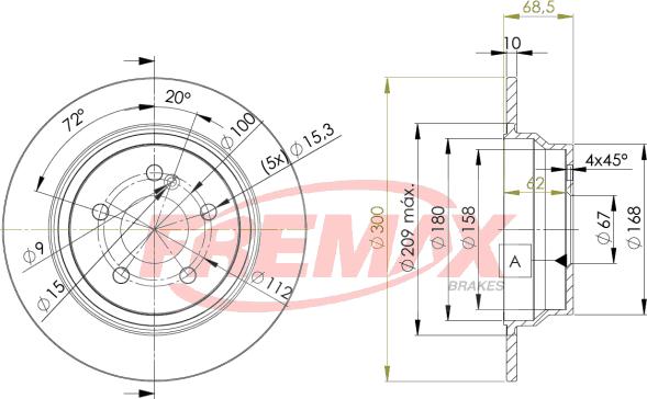FREMAX BD-0413 - BD-0413 BREMŽU DISKS