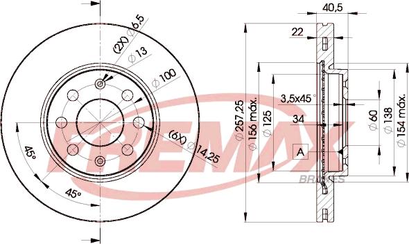 FREMAX BD-0920 - DDF1304 BREMŽU DISKS