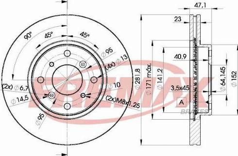 FREMAX BD-1104 - BD-1104 BREMŽU DISKS