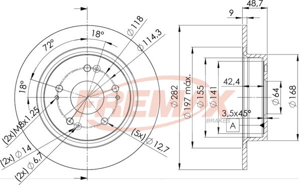 FREMAX BD-1258 - BD-1258 BREMŽU DISKS