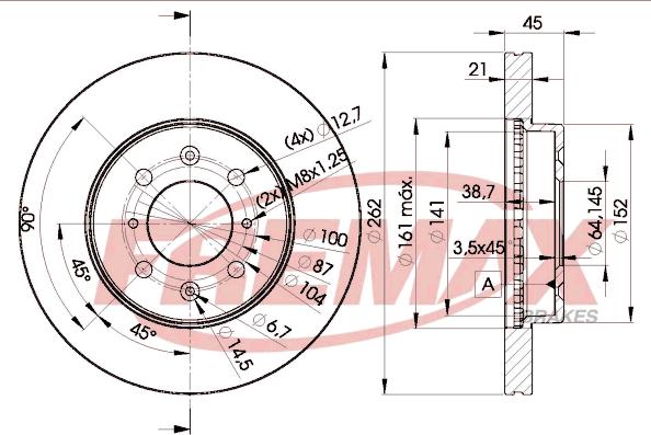 FREMAX BD-1700 - DDF492 BREMŽU DISKS