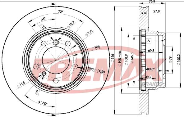FREMAX BD-2093 - DDF1503 BREMŽU DISKS