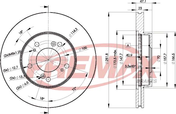 FREMAX BD-2586 - DDF829 BR.DISKS