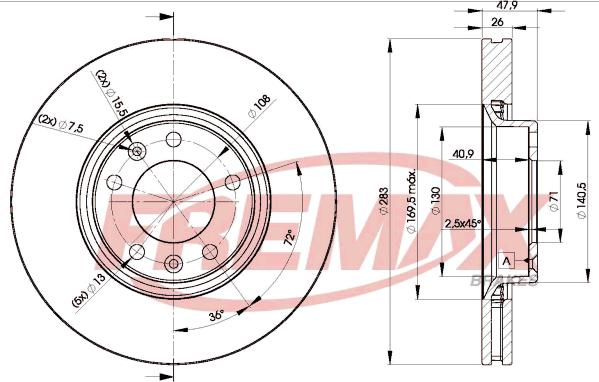 FREMAX BD-4660 - BREMŽU DISKS BD-4660