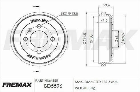 FREMAX BD-5596 - BR.TRUMULIS BD-5596