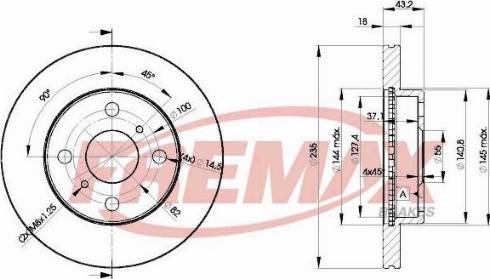 FREMAX BD-5633-KT - DDF1573 BREMŽU DISKS