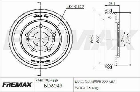 FREMAX BD-6049 - BD-6049BR.TRUMULIS 4351180J00