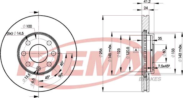 FREMAX BD-7879 - DDF1041 BREMŽU DISKS