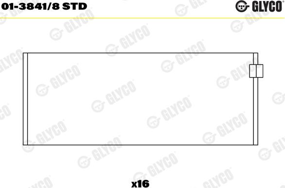 Glyco 01-3841/8STD - KLAŅA GULTNIS 01-3841-8