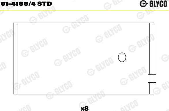 Glyco 01-4166/4 STD - AEB4796 MOTORA