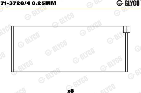 Glyco 71-3728/4 0.25MM - MOTORA