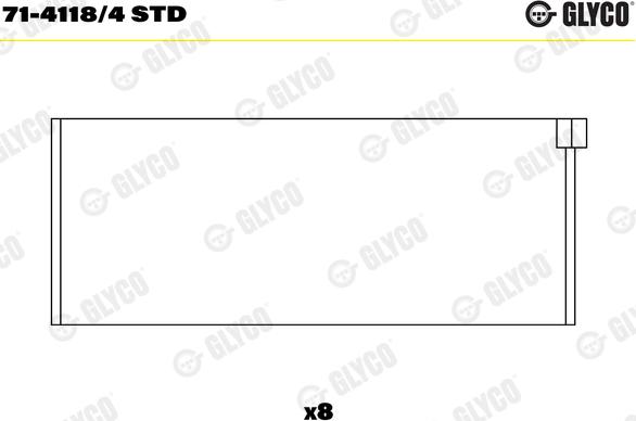 Glyco 71-4118/4 STD - MOT. GULTŅI