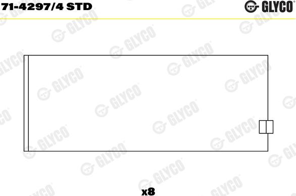 Glyco 71-4297/4 STD - MOTORA GULTŅI