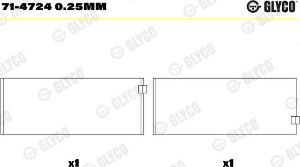 Glyco 71-47240.25MM - KLAŅA GULTNIS
