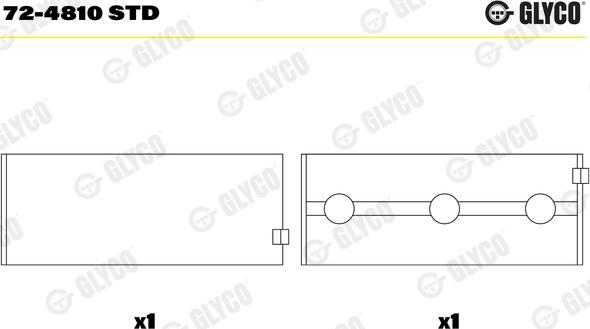 Glyco 72-4810 STD - 72-4810 MOT