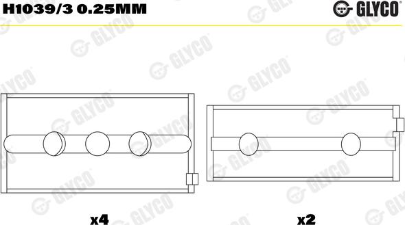 Glyco H1039/30.25MM - KLOĶVĀRPSTAS GULTNIS
